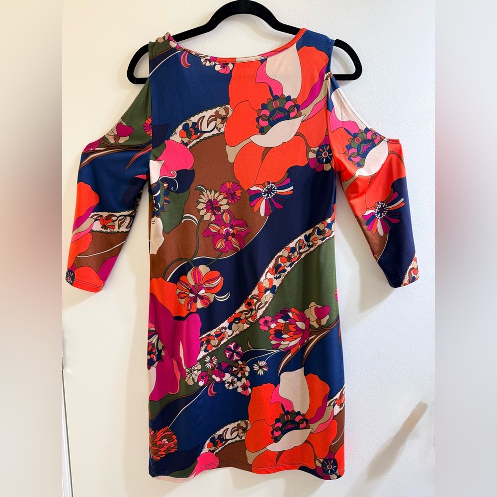 Trina Turk Multicolor Floral Long Sleeve Dress Size S. Excellent Condition - Picture 3 of 6